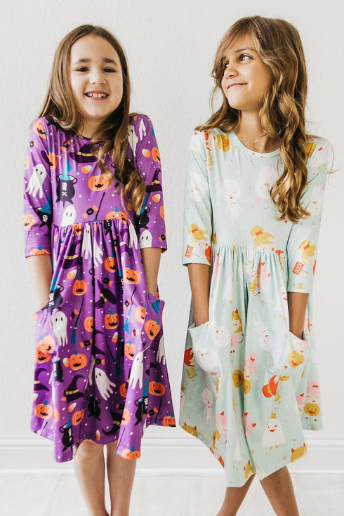 no-tricks-just-treats-3-4-sleeve-pocket-twirl-dress Mila & Rose - Sophia's Style-9